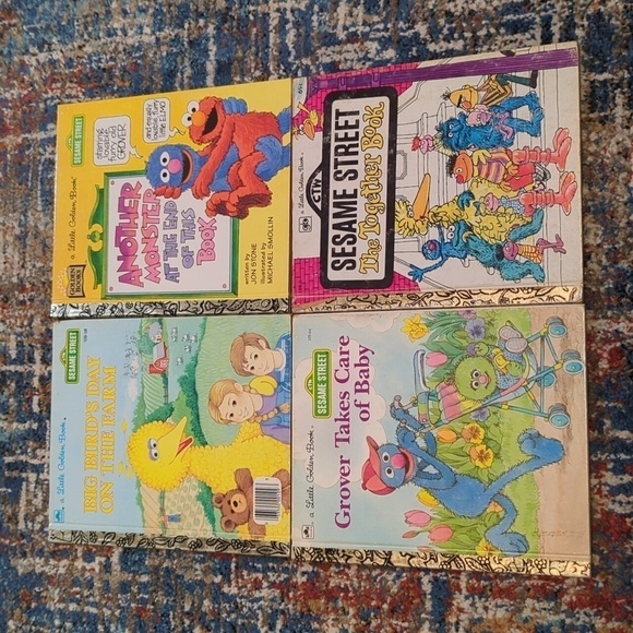 Little Golden Book Vintage Sesame Street Hardback Books Set of 4 - Picture 1 of 9